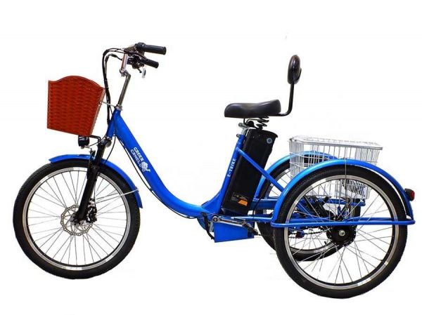 Электровелосипед GreenCamel Трайк-B (R24 500W 48V 10Ah) синий (царапины)